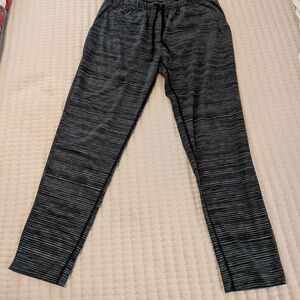 Black and Gray Striped Joggers
